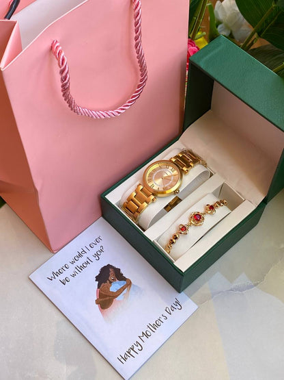 MOTHERS DAY GIFT PACK‍🦳 WATCH BRACELET CARD,BOX AND BAG ENGRAVING SERVICES FROM AND ENQUIRIES