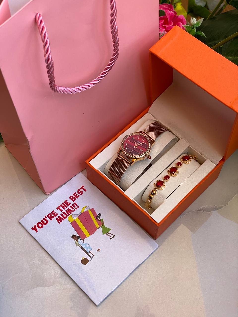 MOTHERS DAY GIFT PACK‍🦳 WATCH BRACELET CARD,BOX AND BAG ENGRAVING SERVICES FROM AND ENQUIRIES