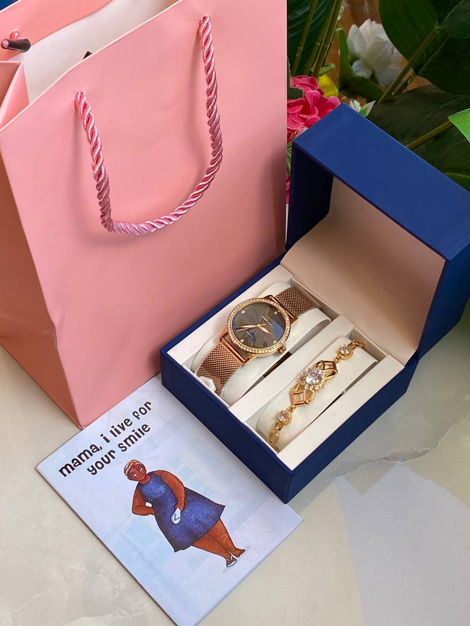 MOTHERS DAY GIFT PACK‍🦳 WATCH BRACELET CARD,BOX AND BAG ENGRAVING SERVICES FROM AND ENQUIRIES