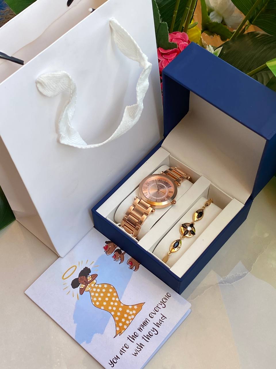MOTHERS DAY GIFT PACK‍🦳 WATCH BRACELET CARD,BOX AND BAG ENGRAVING SERVICES FROM AND ENQUIRIES