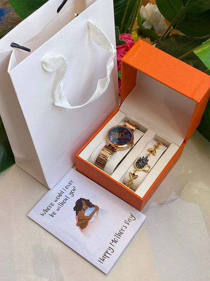 MOTHERS DAY GIFT PACK‍🦳 WATCH BRACELET CARD,BOX AND BAG ENGRAVING SERVICES FROM AND ENQUIRIES