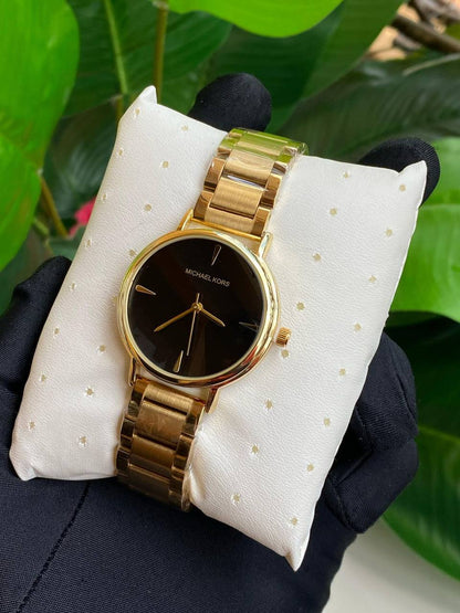 MICHAEL KORS LADIES WATCH STAINLESS STEEL BATTERY POWERED WATER RESISTANT ENGRAVING SERVICES ENQUIRIES