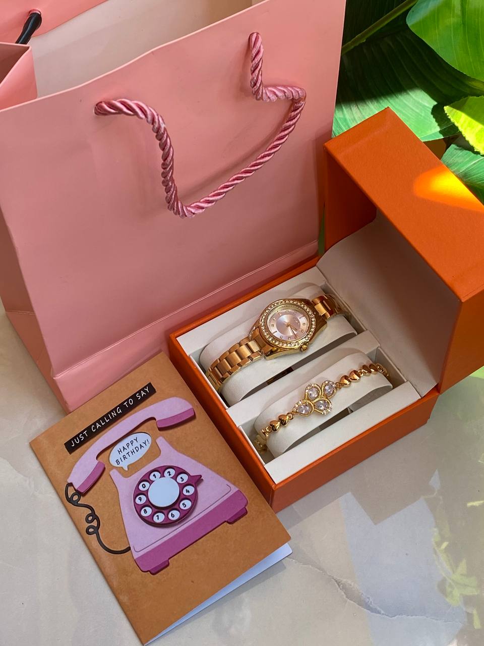 HAPPY BIRTHDAY X ANNIVERSARY GIFT LADIES GIFT SET WATCH BRACELET BOX,BAG & CARD ENGRAVING SERVICES & ENQUIRIES