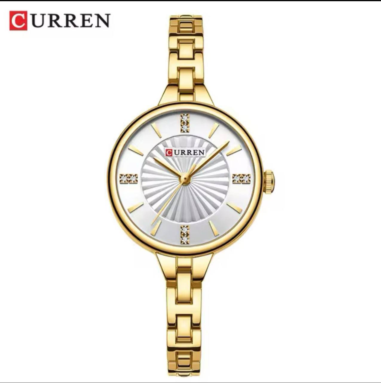 CURREN LADIES #9097 (METALLIC ) GOLD GREEN GOLD WHITEGOLD SILVER SILVER BLUE WATER RESISTANT BATTERY POWERED CURREN BRANDED BOX ENGRAVING SERVICES ENQUIRIES