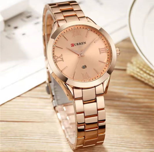 CURREN LADIES #9007 WATER RESISTANT BATTERY POWERED DATE DISPLAY 3 COLOR OPTIONS CURREN BRANDED BOX ENQUIRIES