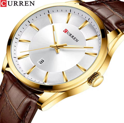 CURREN GENTS WATCH #8365 WATER RESISTANT DATE DISPLAY BATTERY POWERED CURREN BRANDED BOX ENGRAVING SERVICES ENQUIRIES