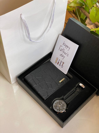 FATHERS DAY GIFT JESOU SET WATCH WALLET CARD & BAG AND ENQUIRIES