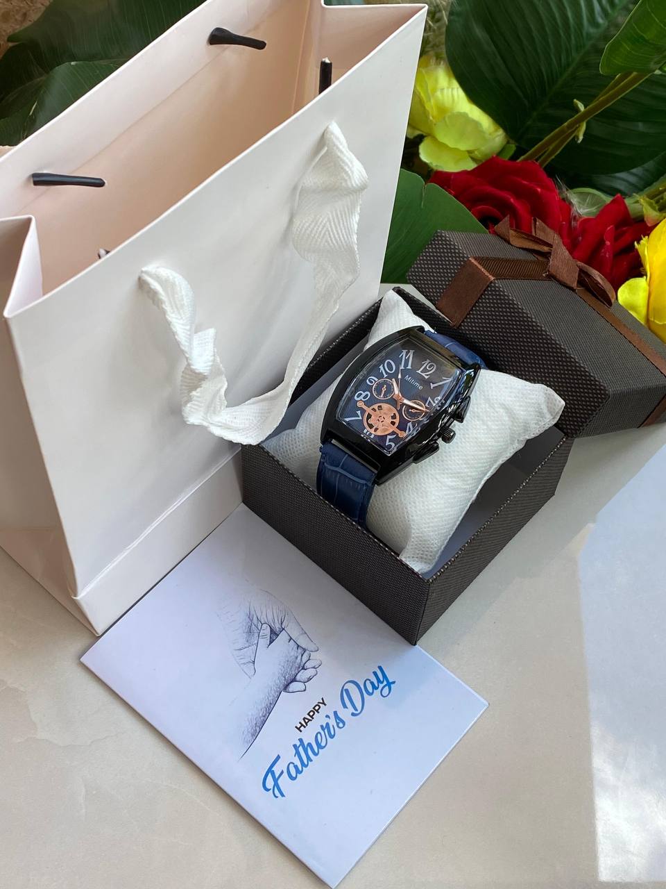 FATHERS DAY GIFT WATCH BOX CARD & BAG AND ENQUIRIES