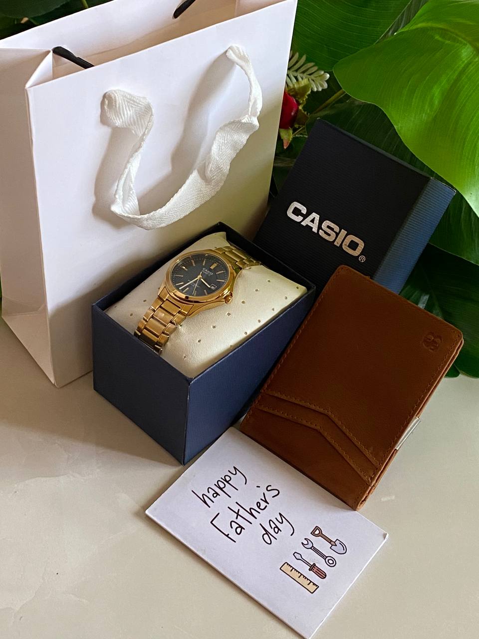 FATHERS DAY GIFT ROLEX SET CASIO WATCH X BOX MONEY CLIP WALLET CARD & BAG WE ENGRAVE GIFTS AND ENQUIRIES