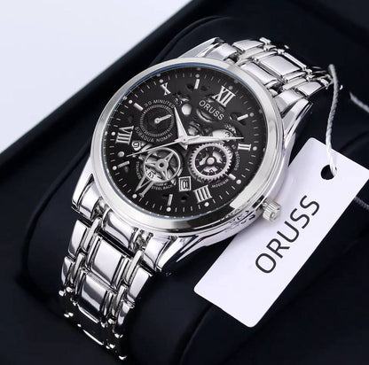 ‼ BRAND ALERT ‼ ORUSS MEN DATE WATCH DATE DISPLAY STAINLESS STEEL BATTERY POWERED WATER RESISTANT ENGRAVING SERVICES ENQUIRIES