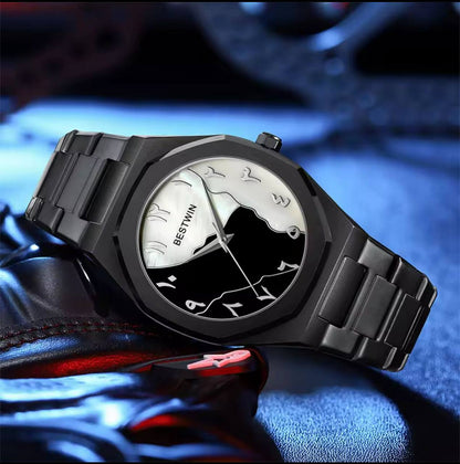 ARABIC BESTWIN WATCH STAINLESS STEEL BATTERY POWERED WATER RESISTANT ENGRAVING SERVICES ENQUIRIES