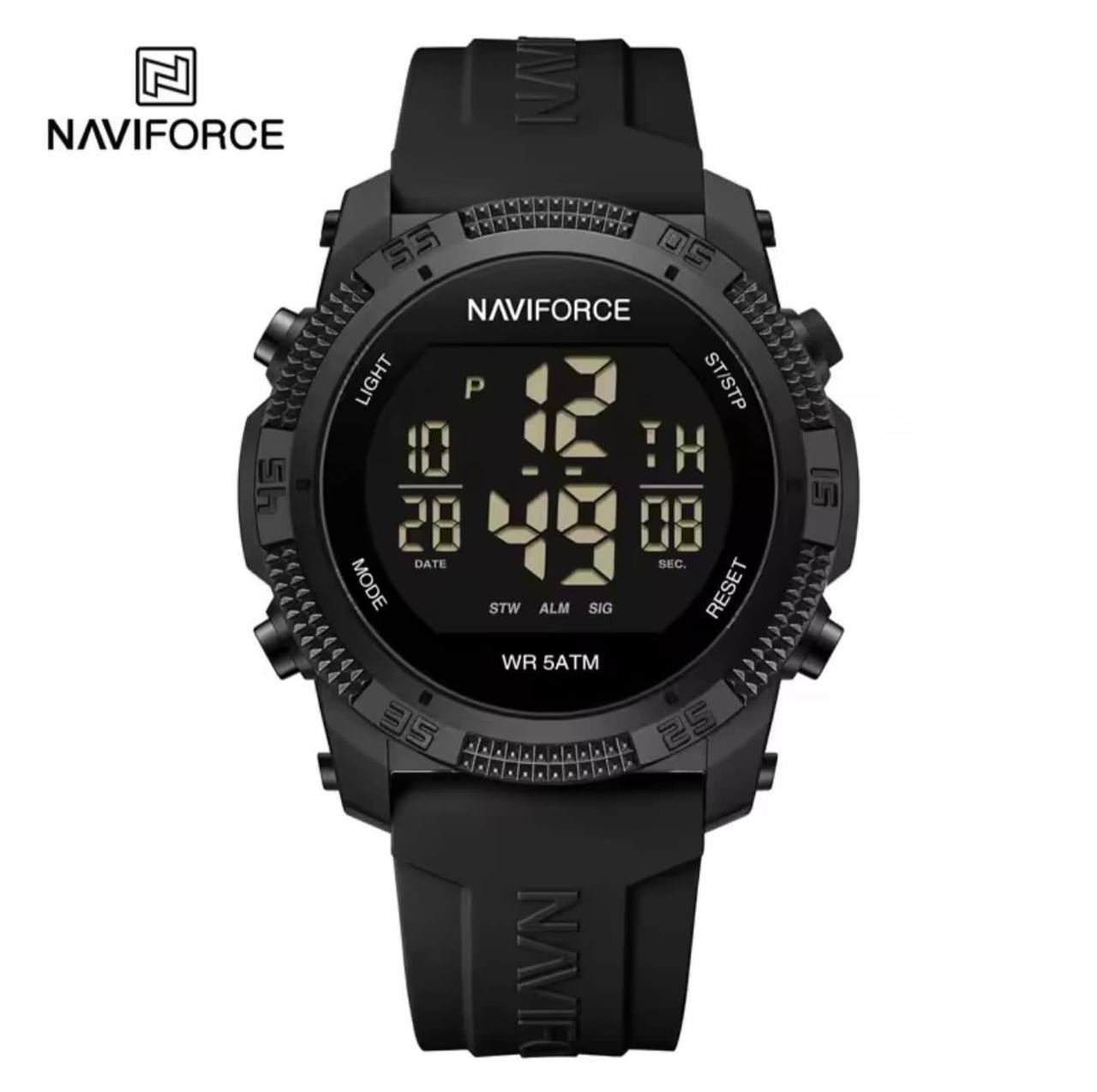 NAVIFORCE NF7104 4 COLOURS UNISEX LCD DIGITAL WATER RESISTANT:3ATM SILICON STRAP ACRYLIC FASHION SPORT WATCH ENGRAVING FROM & ENQUIRIES