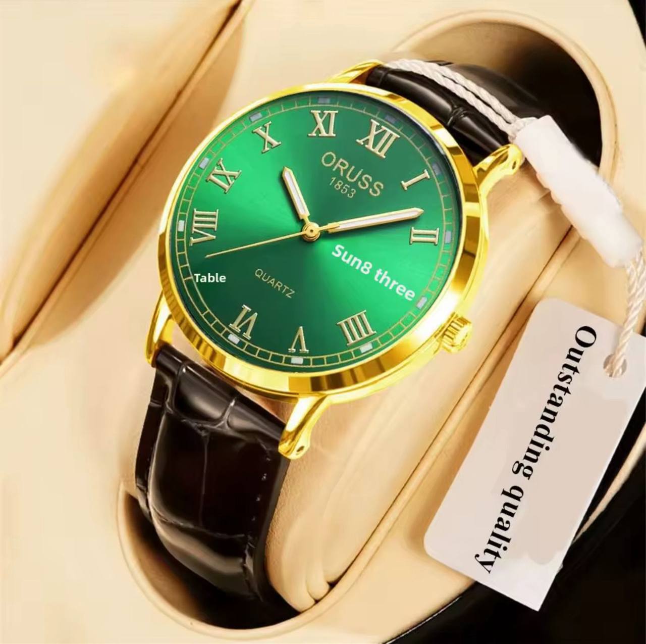 ‼ BRAND ALERT ‼ ORUSS MEN DAY & DATE WATCH DATE DISPLAY STAINLESS STEEL BATTERY POWERED WATER RESISTANT ENGRAVING SERVICES ENQUIRIES