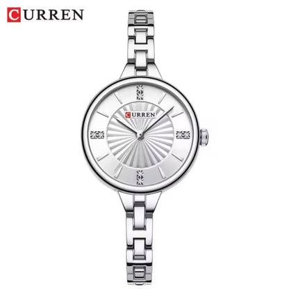 CURREN LADIES #9097 (METALLIC ) GOLD GREEN GOLD WHITEGOLD SILVER SILVER BLUE WATER RESISTANT BATTERY POWERED CURREN BRANDED BOX ENGRAVING SERVICES ENQUIRIES