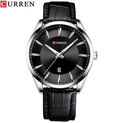 CURREN GENTS WATCH #8365 BLACK BLUE WATER RESISTANT DATE DISPLAY BATTERY POWERED CURREN BRANDED BOX ENGRAVING SERVICES ENQUIRIES