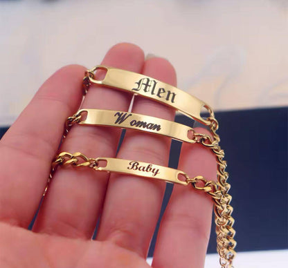 ENGRAVABLE LADIES BRACELETS STAINLESS STEEL GOLD ONLY ENQUIRIES