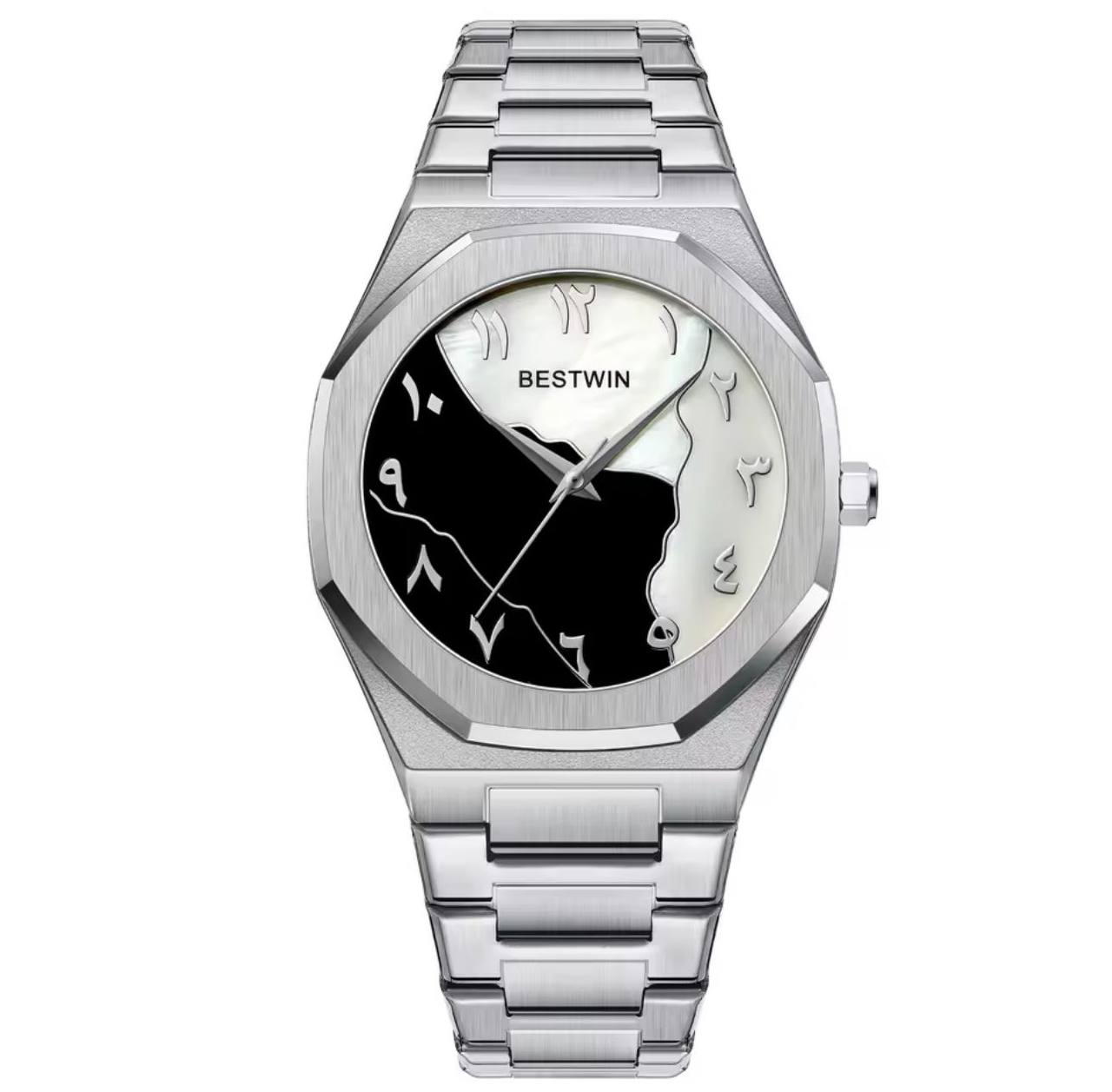 ARABIC BESTWIN WATCH STAINLESS STEEL BATTERY POWERED WATER RESISTANT ENGRAVING SERVICES ENQUIRIES