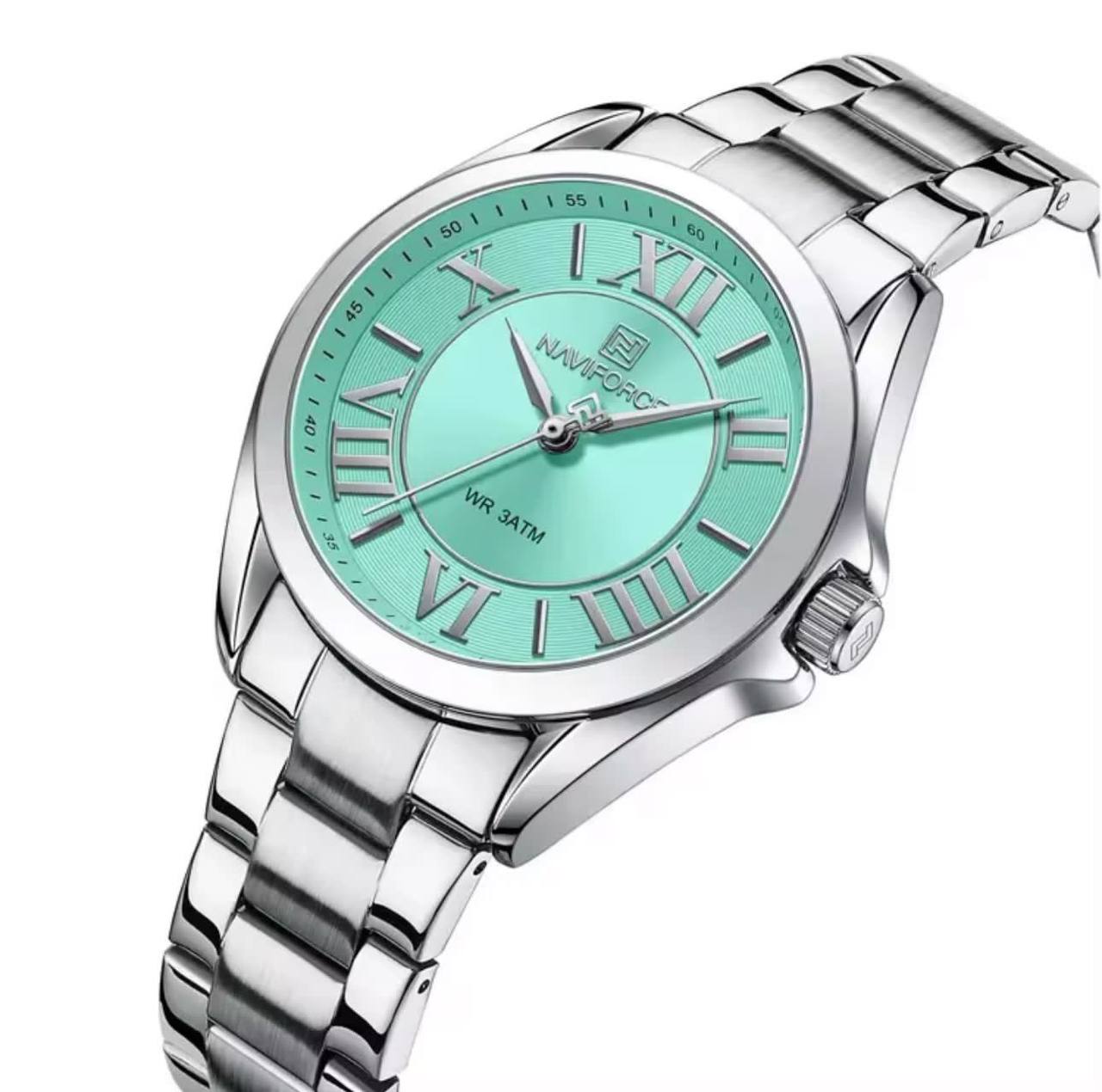 NAVIFORCE LADIES #NF5037 3 COLOURS STAINLESS STEEL FINISH WATER RESISTANT WATER PROOF NAVIFORCE BRANDED BOX ENGRAVING SERVICES FROM ENQUIRIES