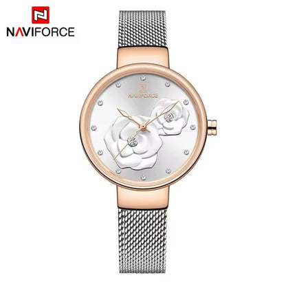 NAVIFORCE LADIES #NF5013 ADJUSTABLE MESH STRAP WATER RESISTANT ENGRAVING SERVICES FROM ENQUIRIES