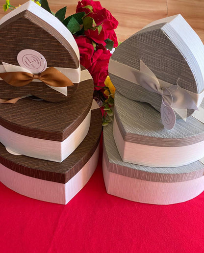 3 1 HEART BOXES GIFT PACKAGING ( 3 BOXES) CUSTOMIZE GIFTS ADORABLE DESIGN CREATIVE PACKAGING PERSONALIZED TOUCH AND ENQUIRIES