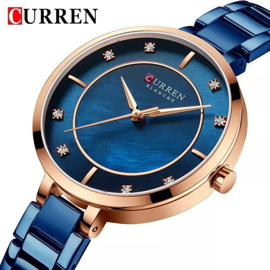 CURREN LADIES WATCH BLUE ROSE GOLD