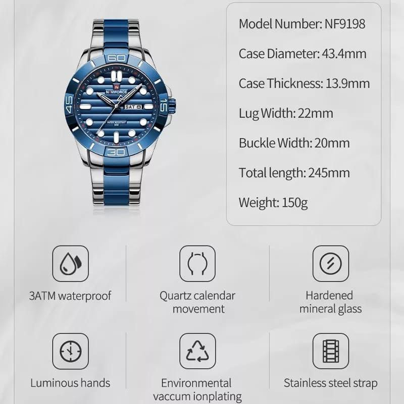 MEN NAVIFORCE NF 9198 DAY&DATE DISPLAY