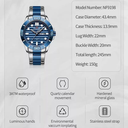 MEN NAVIFORCE NF 9198 DAY&DATE DISPLAY