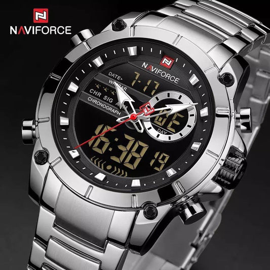 MEN NAVIFORCE NF 9189 ANALOGUE&DIGITAL DISPLAY GOLD BLUE