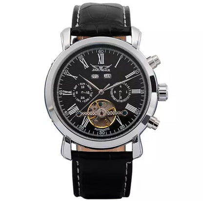 JARAGAR AUTOMATIC DAY, DATE,MONTH,YEAR DISPLAY LEATHER STARP WATER RESISTANT