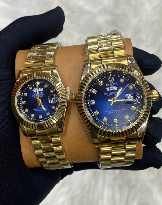 ROLEX COUPLE SETS DAY AND DATE DISPLAY COUPLE PAIR SINGLE PIECE