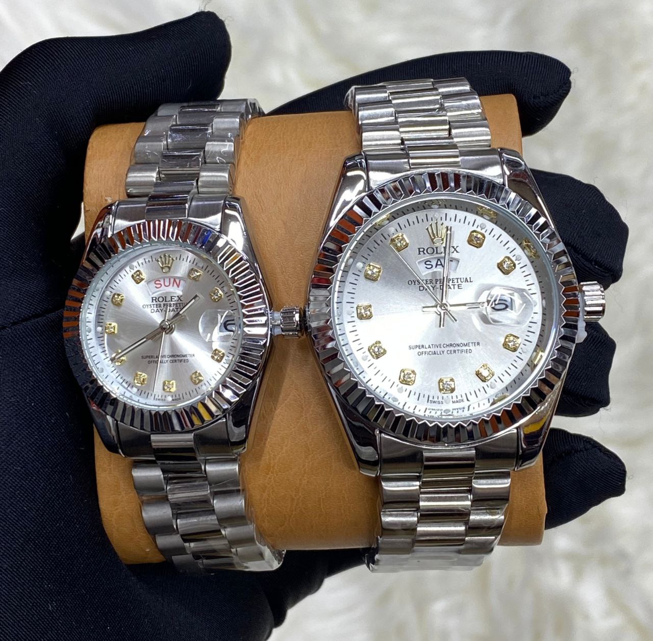 ROLEX COUPLE SETS DAY AND DATE DISPLAY COUPLE PAIR SINGLE PIECE