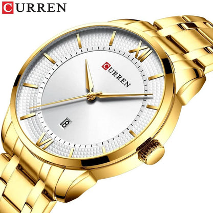 GENTS CURREN #8356 (DATE DISPLAY) GOLD BLUE BLACK