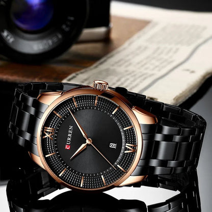 GENTS CURREN #8356 (DATE DISPLAY) GOLD BLUE BLACK