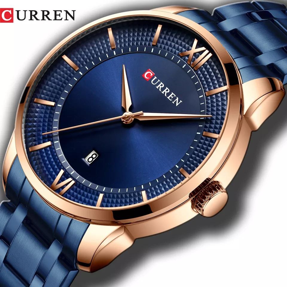 GENTS CURREN #8356 (DATE DISPLAY) GOLD BLUE BLACK