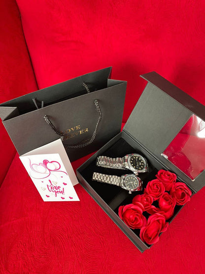 ROLEX COUPLE SET X FLOWER BOX XCARD