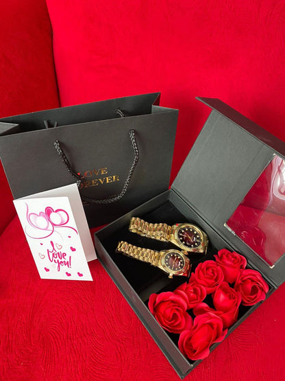 ROLEX COUPLE SET X FLOWER BOX XCARD