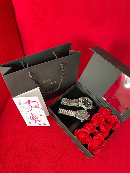 ROLEX COUPLE SET X FLOWER BOX XCARD