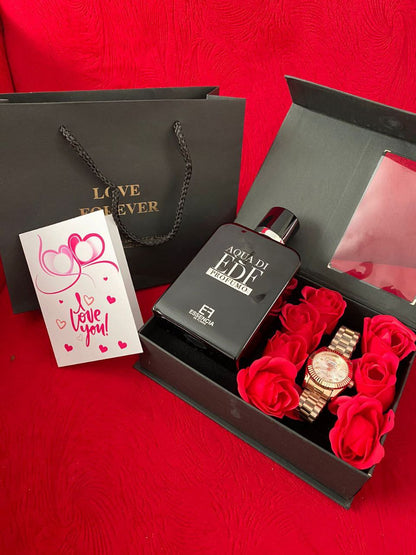 BOX ,BAG PLUS CARD WATCH /PERFUME DEPENDS WITH YOUR CHOICE