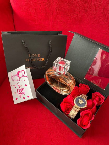 BOX ,BAG PLUS CARD WATCH /PERFUME DEPENDS WITH YOUR CHOICE