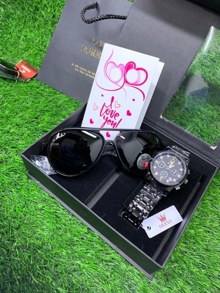 SUNGLASSES, BOX ,BAG PLUS CARD WATCH DEPENDS WITH YOUR CHOICE