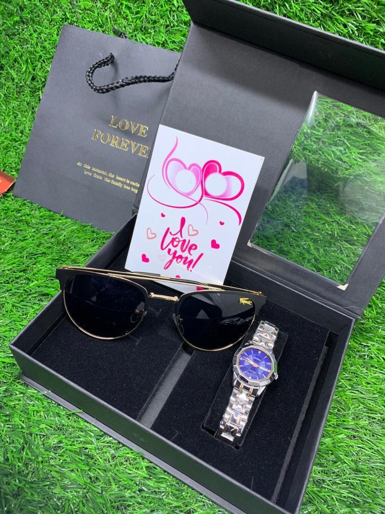 SUNGLASSES, BOX ,BAG PLUS CARD WATCH DEPENDS WITH YOUR CHOICE
