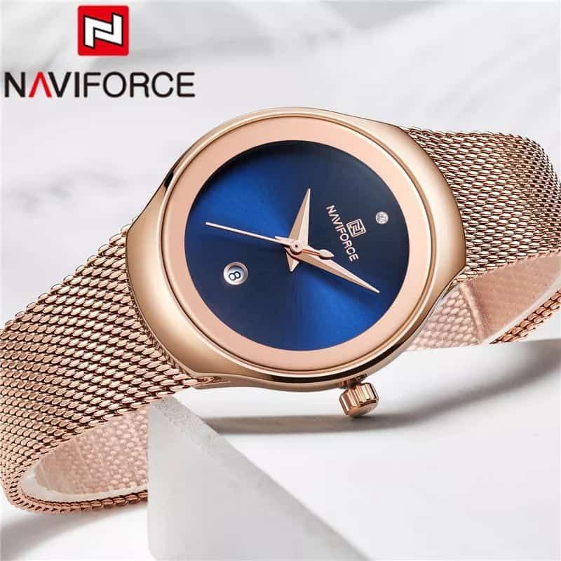 NAVIFORCE LADIES NF 5004 ROSE GOLD BLUE ROSE GOLD GREEN BLACK