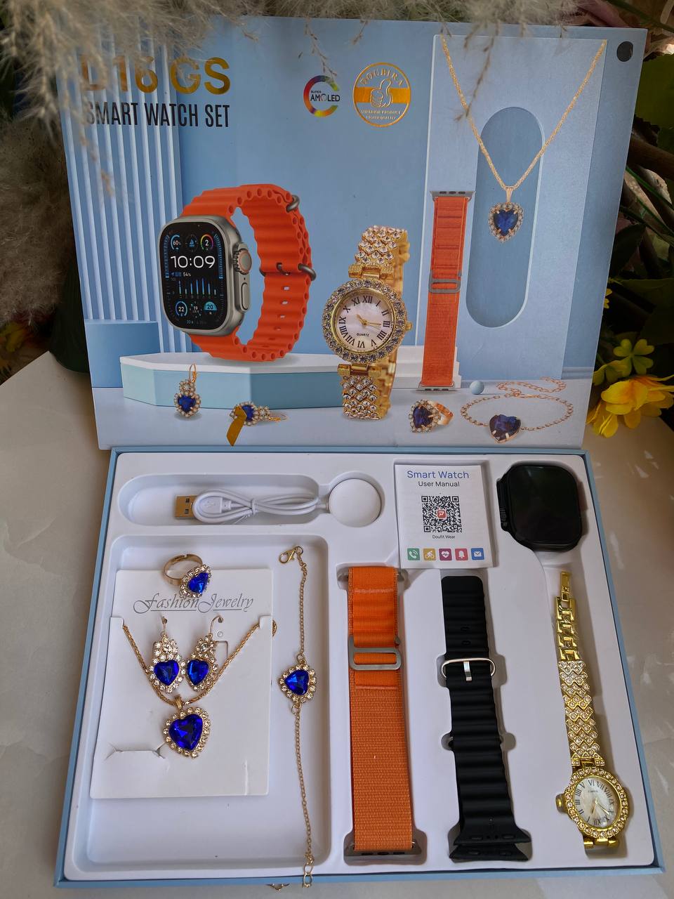 E16GS & D15 GS LADIES SMART WATCHES WITH JEWELLERY