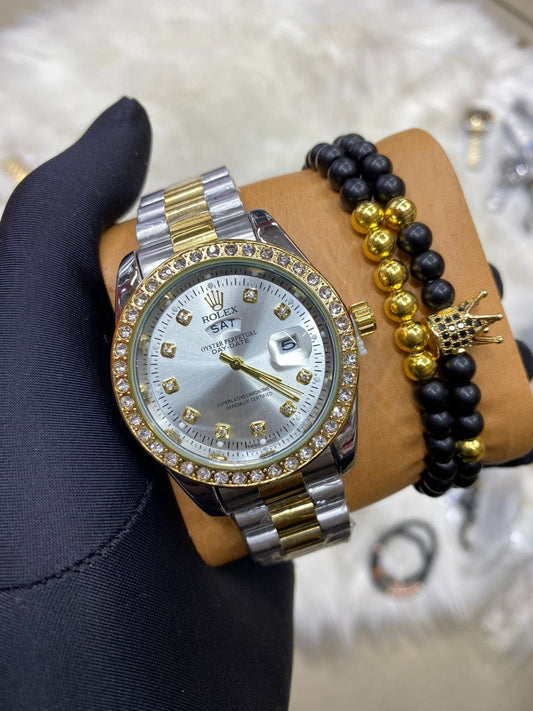 MEN NAVIFORCE NF 9163 ANALOGUE&DIGITAL DISPLAY GOLD BLACK