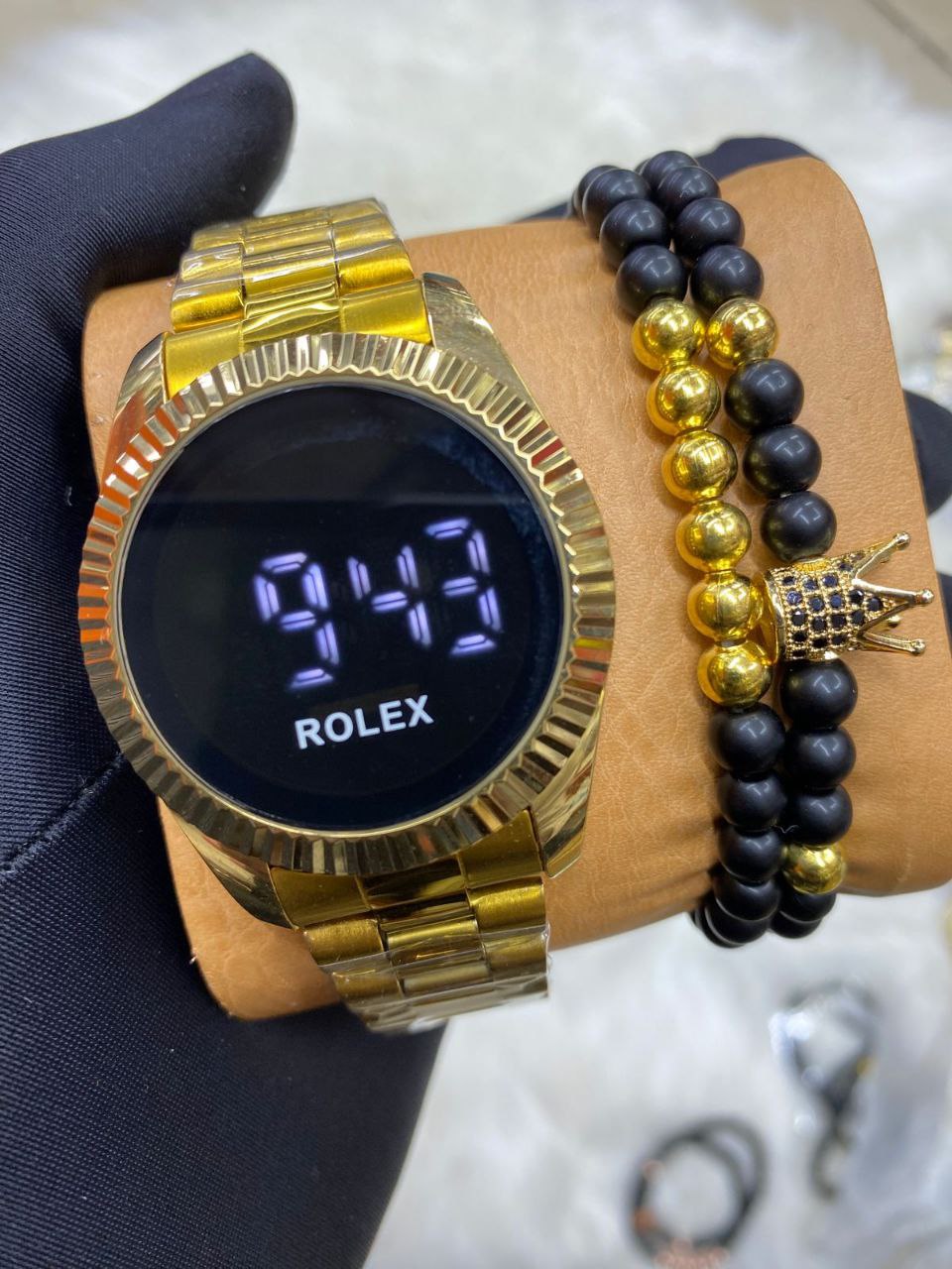 MEN NAVIFORCE NF 9163 ANALOGUE&DIGITAL DISPLAY GOLD BLACK