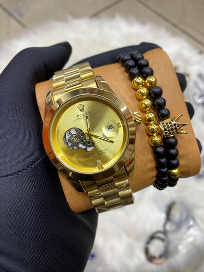 MEN NAVIFORCE NF 9163 ANALOGUE&DIGITAL DISPLAY GOLD BLACK