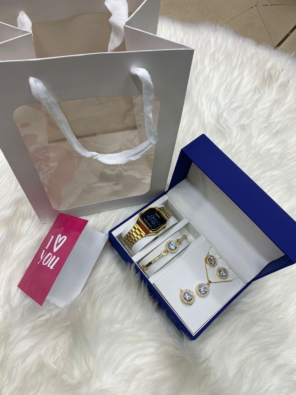 CASIO LED 5 1 SETS GOLD ROSE GOLD SILVER BLACK