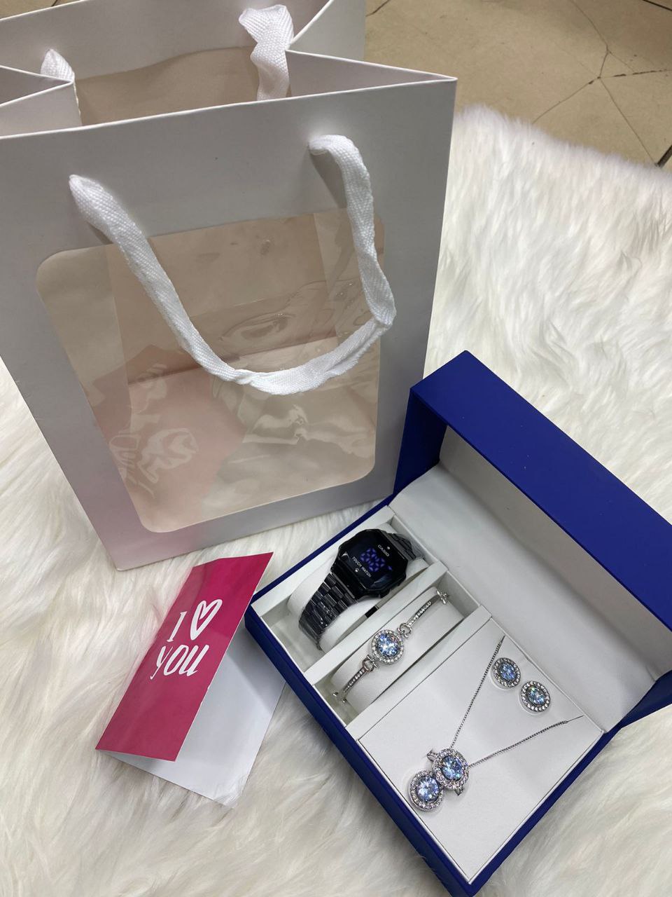 CASIO LED 5 1 SETS GOLD ROSE GOLD SILVER BLACK