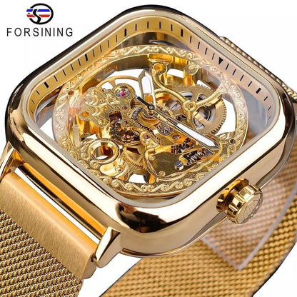 FORSINING MESH STRAP AUTOMATIC WATCH