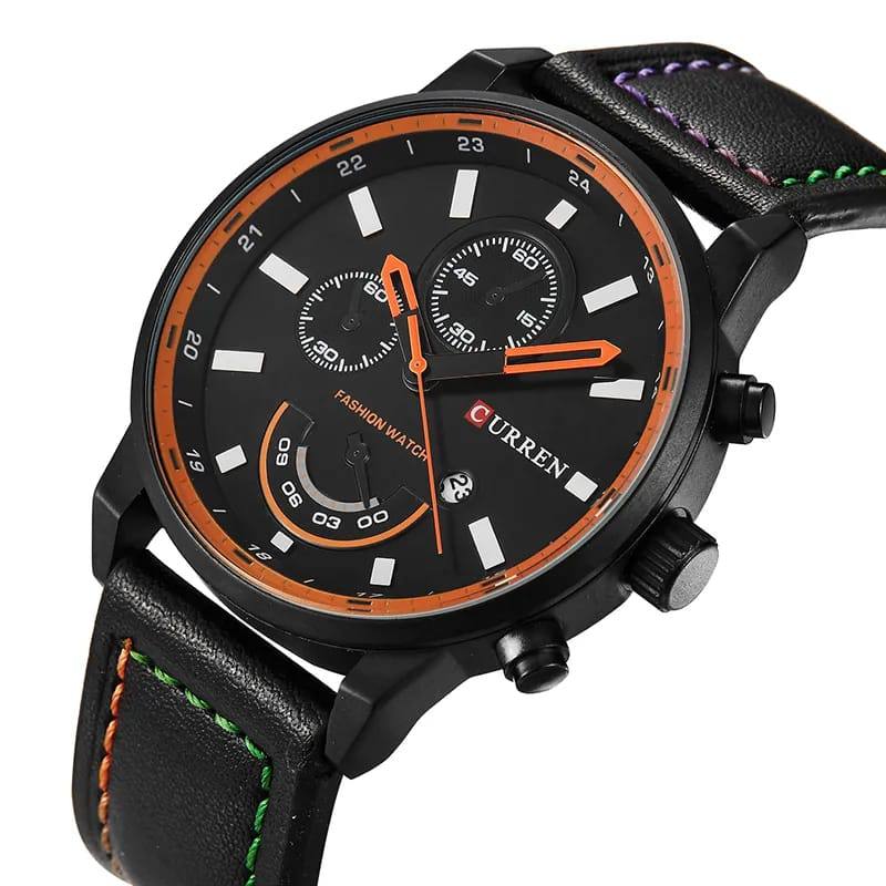 GENTS CURREN 8217 BLACK GREY DATE DISPLAY WATER RESISTANT